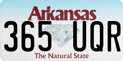 AR license plate 365UQR