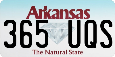 AR license plate 365UQS