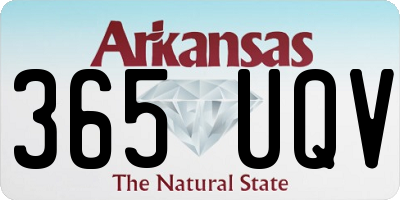 AR license plate 365UQV