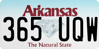 AR license plate 365UQW