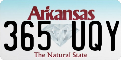 AR license plate 365UQY