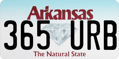 AR license plate 365URB