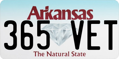 AR license plate 365VET