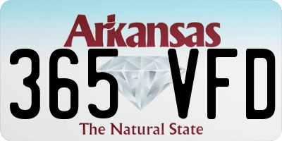 AR license plate 365VFD