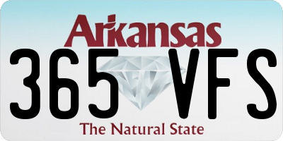 AR license plate 365VFS