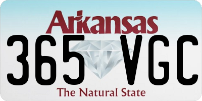 AR license plate 365VGC