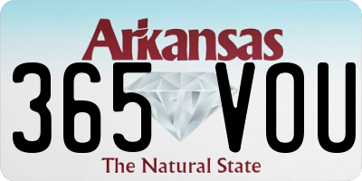 AR license plate 365VOU