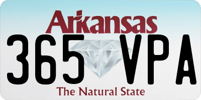 AR license plate 365VPA