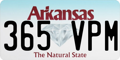 AR license plate 365VPM