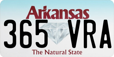 AR license plate 365VRA