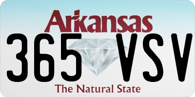 AR license plate 365VSV