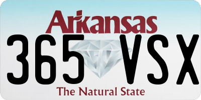AR license plate 365VSX