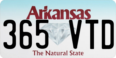 AR license plate 365VTD