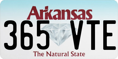 AR license plate 365VTE
