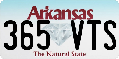 AR license plate 365VTS