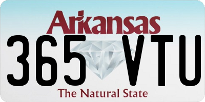 AR license plate 365VTU