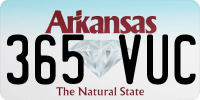 AR license plate 365VUC