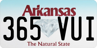 AR license plate 365VUI