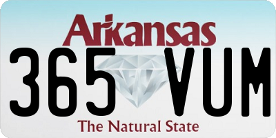 AR license plate 365VUM