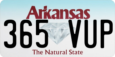 AR license plate 365VUP