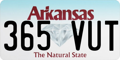 AR license plate 365VUT