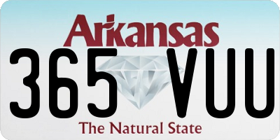 AR license plate 365VUU