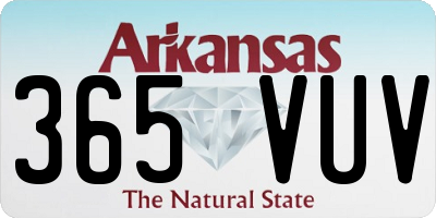 AR license plate 365VUV