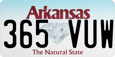 AR license plate 365VUW