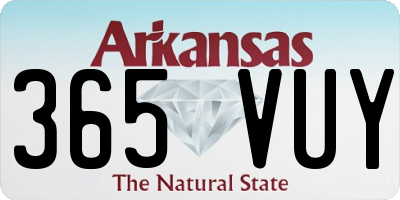 AR license plate 365VUY