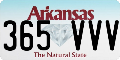 AR license plate 365VVV