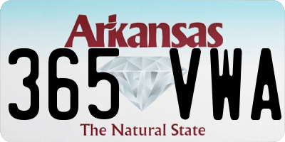 AR license plate 365VWA