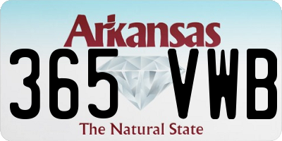 AR license plate 365VWB