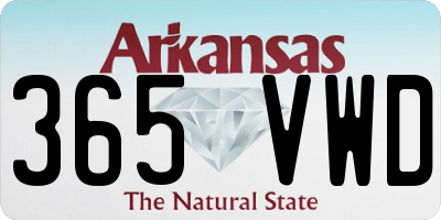 AR license plate 365VWD