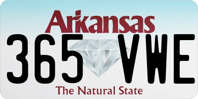 AR license plate 365VWE