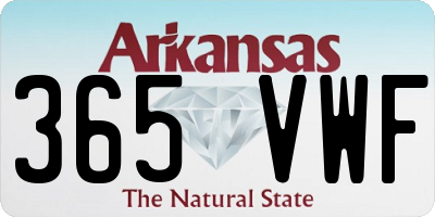AR license plate 365VWF