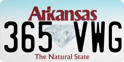 AR license plate 365VWG