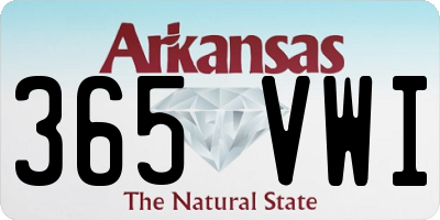 AR license plate 365VWI