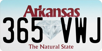 AR license plate 365VWJ