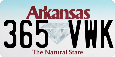AR license plate 365VWK