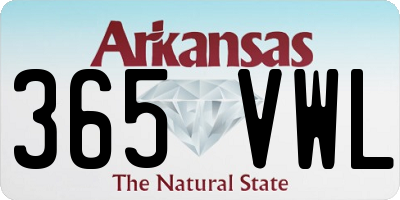 AR license plate 365VWL