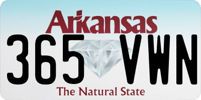 AR license plate 365VWN