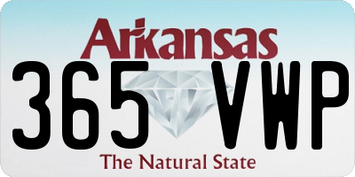AR license plate 365VWP