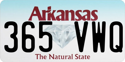 AR license plate 365VWQ