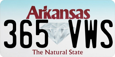 AR license plate 365VWS