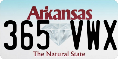 AR license plate 365VWX