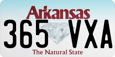 AR license plate 365VXA