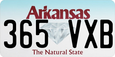 AR license plate 365VXB