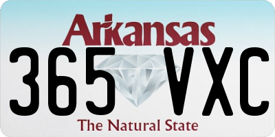AR license plate 365VXC