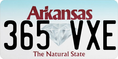 AR license plate 365VXE