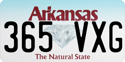 AR license plate 365VXG